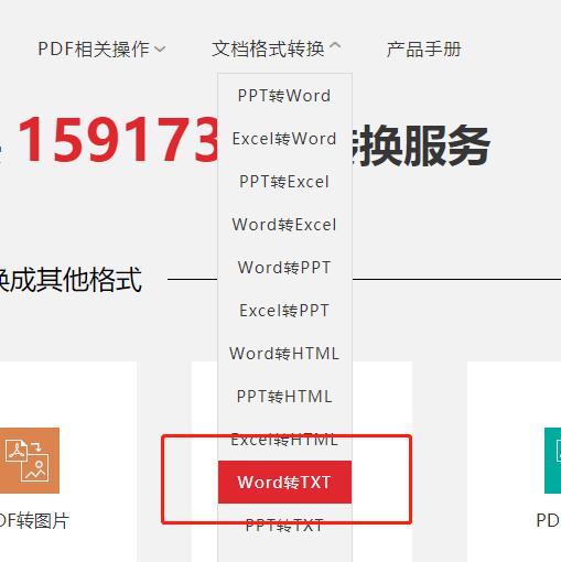 Word文档在线转成TXT格式